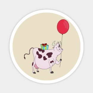 Happy Birthday Cow Magnet